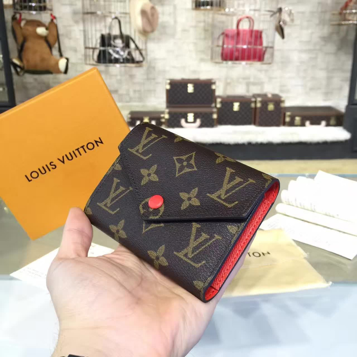cohotbag l0vis Vvtt0n victorine  wallet red 3592