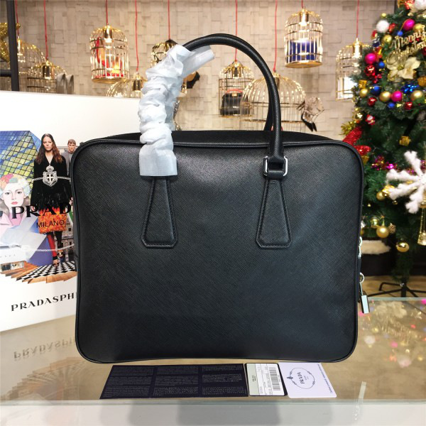 Pra*a leather briefcase 4214 37cm x 9.5cm x 28.5cm