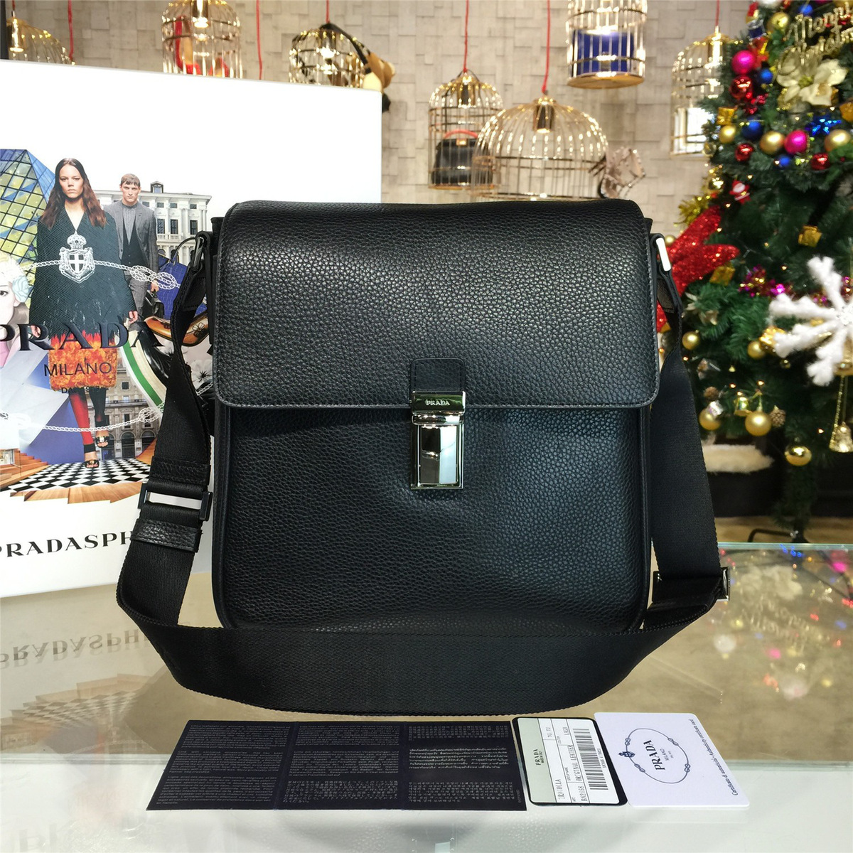 Pra*a cortex shoulder bag z3889 26cm x 7.5cm x 27cm