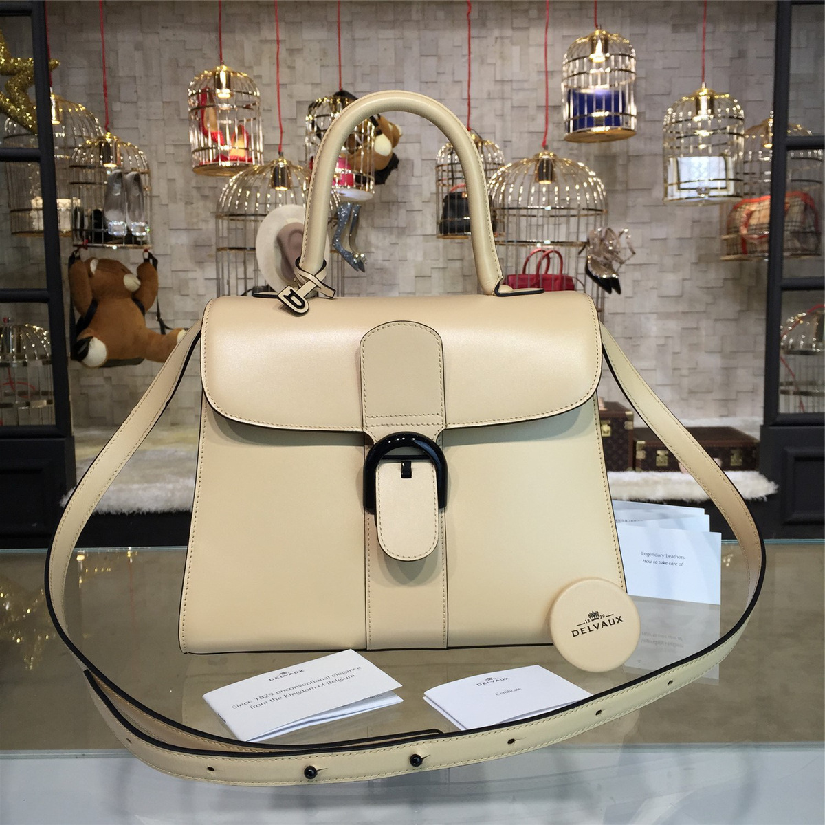 Delvaux mm brillant satchel apricot 1515  28cm x 14cm x 22.5cm
