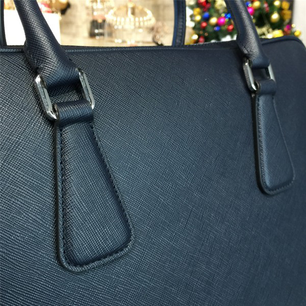 Pra*a leather briefcase 4213 37cm x 5.5cm x 29cm