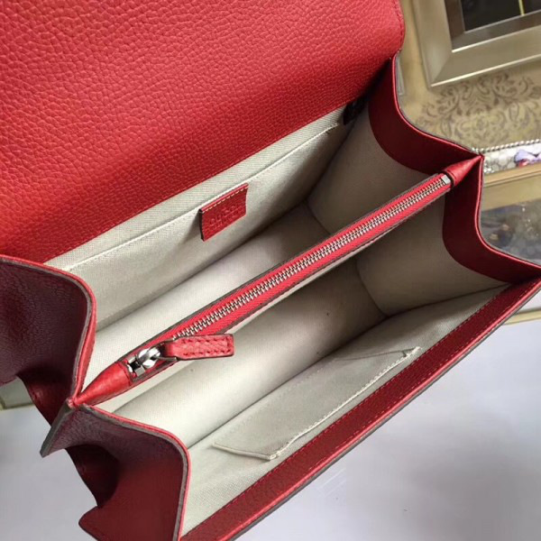 Gvc*1 dionysus medium top handle bag red leather 27cm