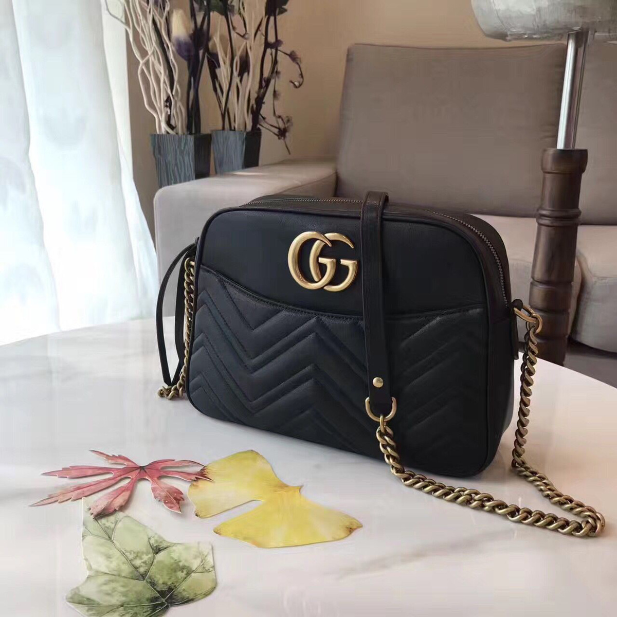 Gvc*1 gg marmont matelassé  2447 27cm x 24cmx 8cm