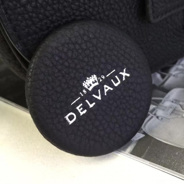 Delvaux calfskin mini le mutin saddle bag black 1499 20cm x 7.5cm x 16cm