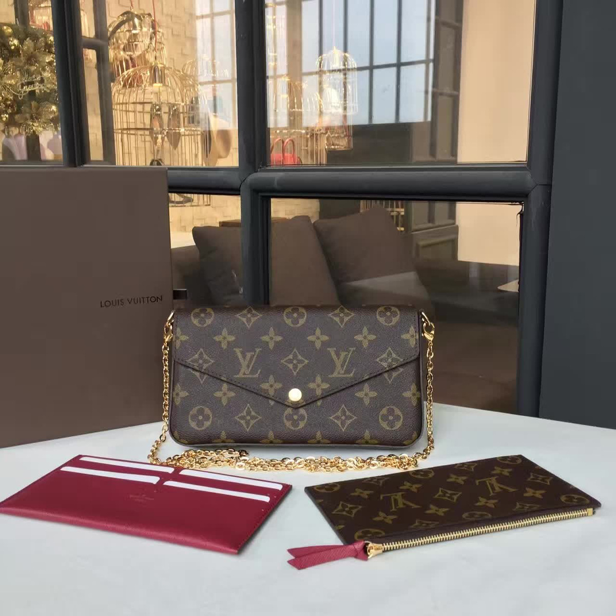 l0vis Vvtt0n pochette felicie monogram 3744 21cm