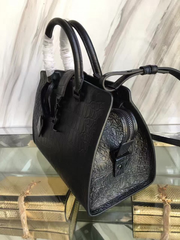 Y51 smal in embossed crocodile shiny leather cabas 5108 30cm x 22cm x 15cm
