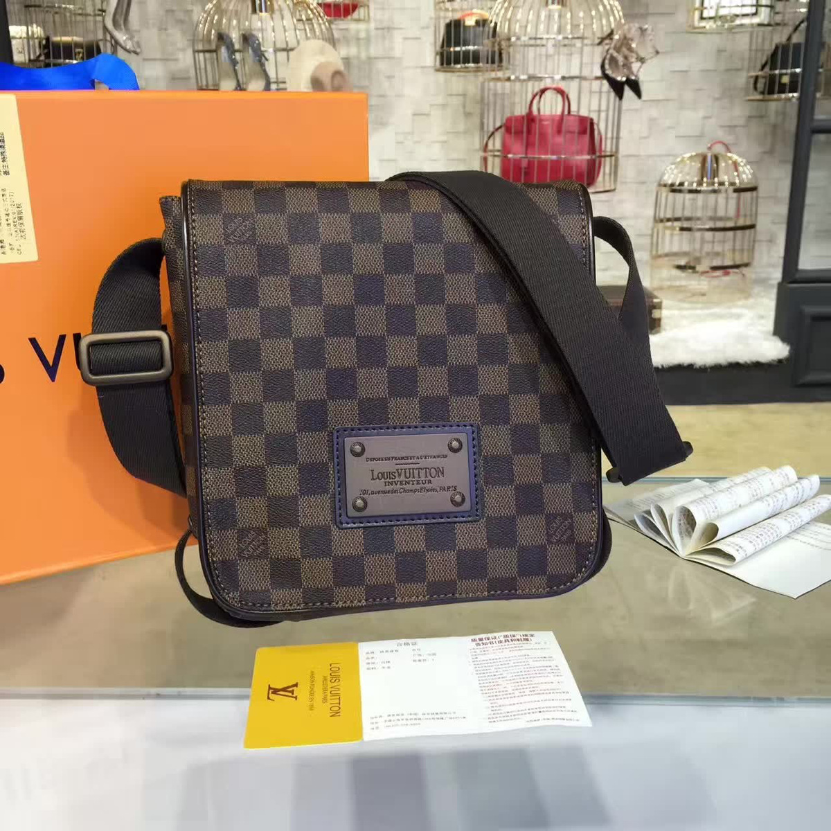 cohotbag l0vis Vvtt0n brooklyn damier ebene chess