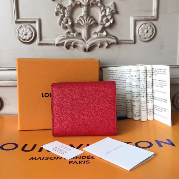 l0vis Vvtt0n double v cohotbag compact wallet cherry red