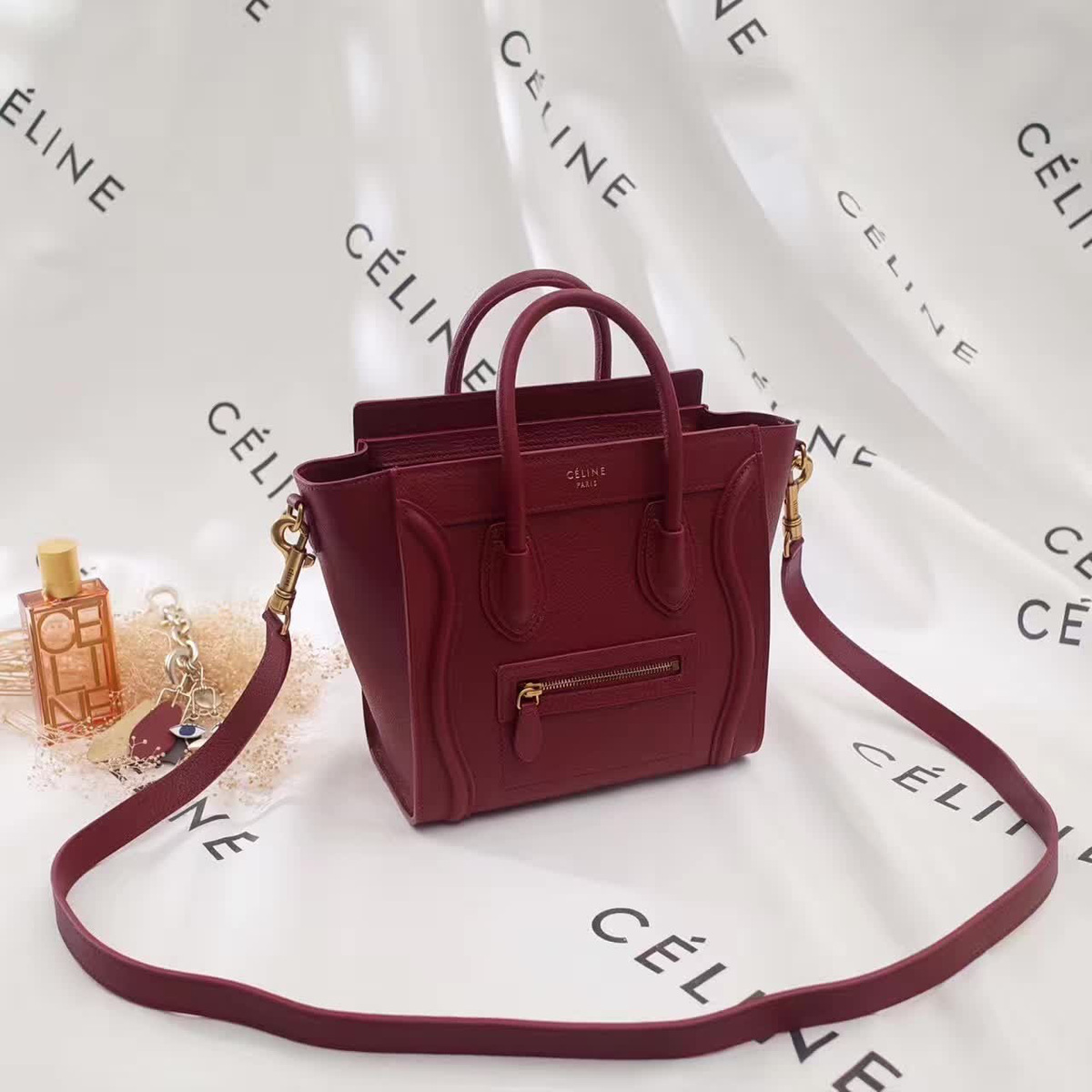 Ce1i*e leather nano luggage z996 20cm x 20cm x 10cm