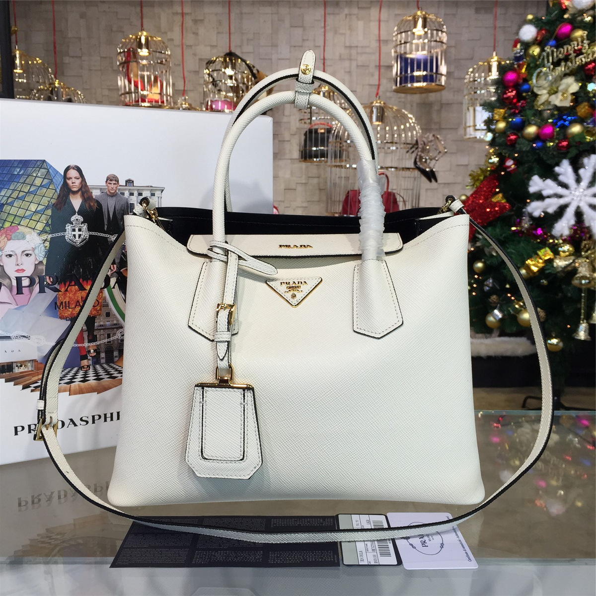 Pra*a cortex double medium bag 4087  32.5cm x 13.5cm x 24.5cm