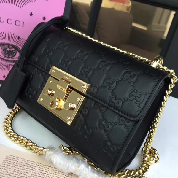 Gvc*1 gg leather padlock cohotbag 2160