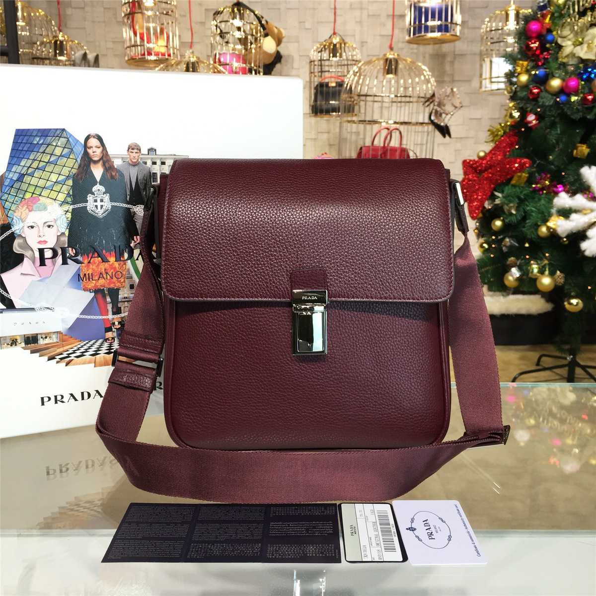 Pra*a cortex shoulder bag z3885 26cm x 7.5cm x 27cm