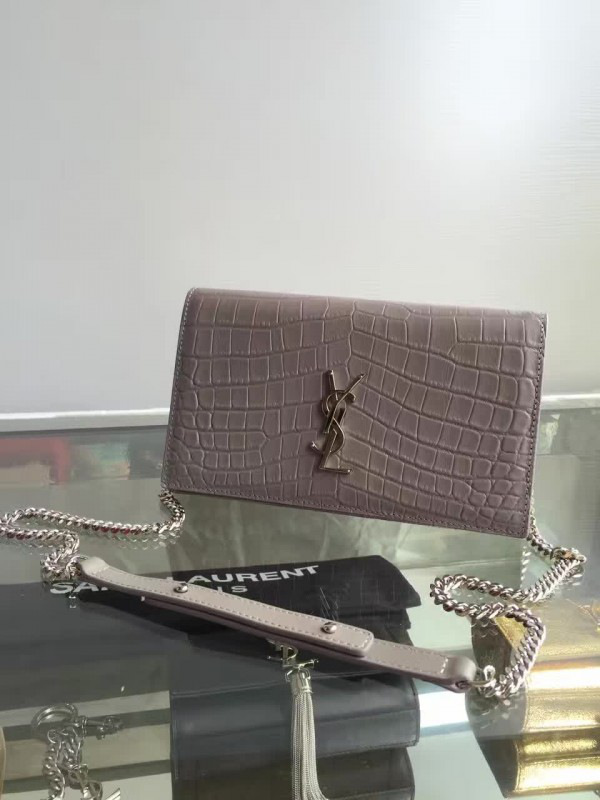 Y51 monogram kate in shiny crocodile-embossed leather 5036  22.5cm x 14cm x 4cm