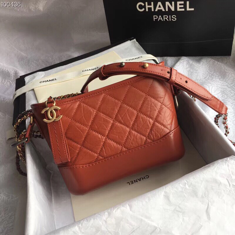 Ch**el's gabrielle small hobo bag orange 20cm