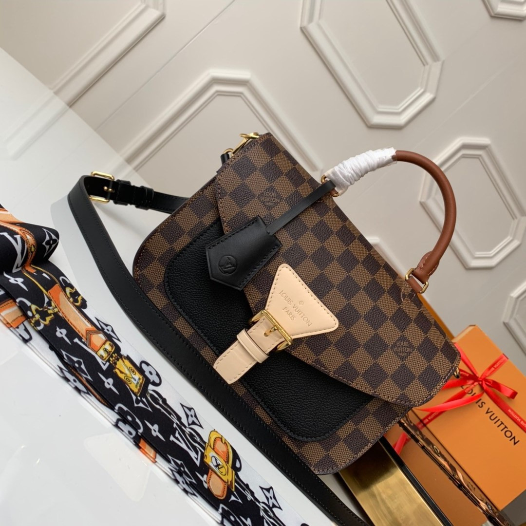LV original single handbag crossbody handbag fusion black 25CM