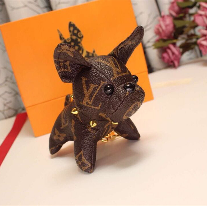 l0vis Vvtt0n french dog pendant key ring decoration