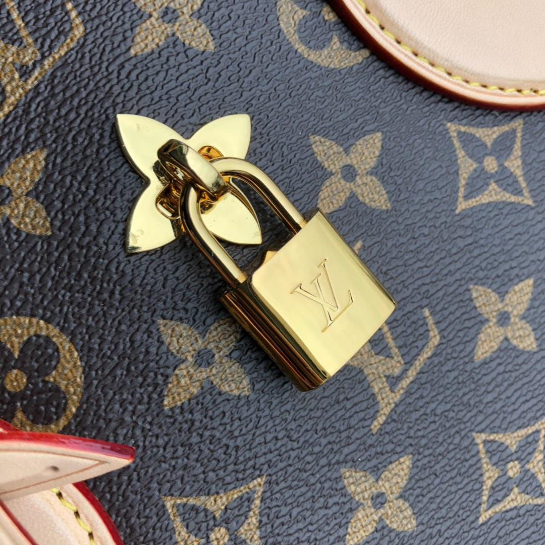 LV flowerbb zipper tote handbag 29.0 x 23.5 x 13.5 cm