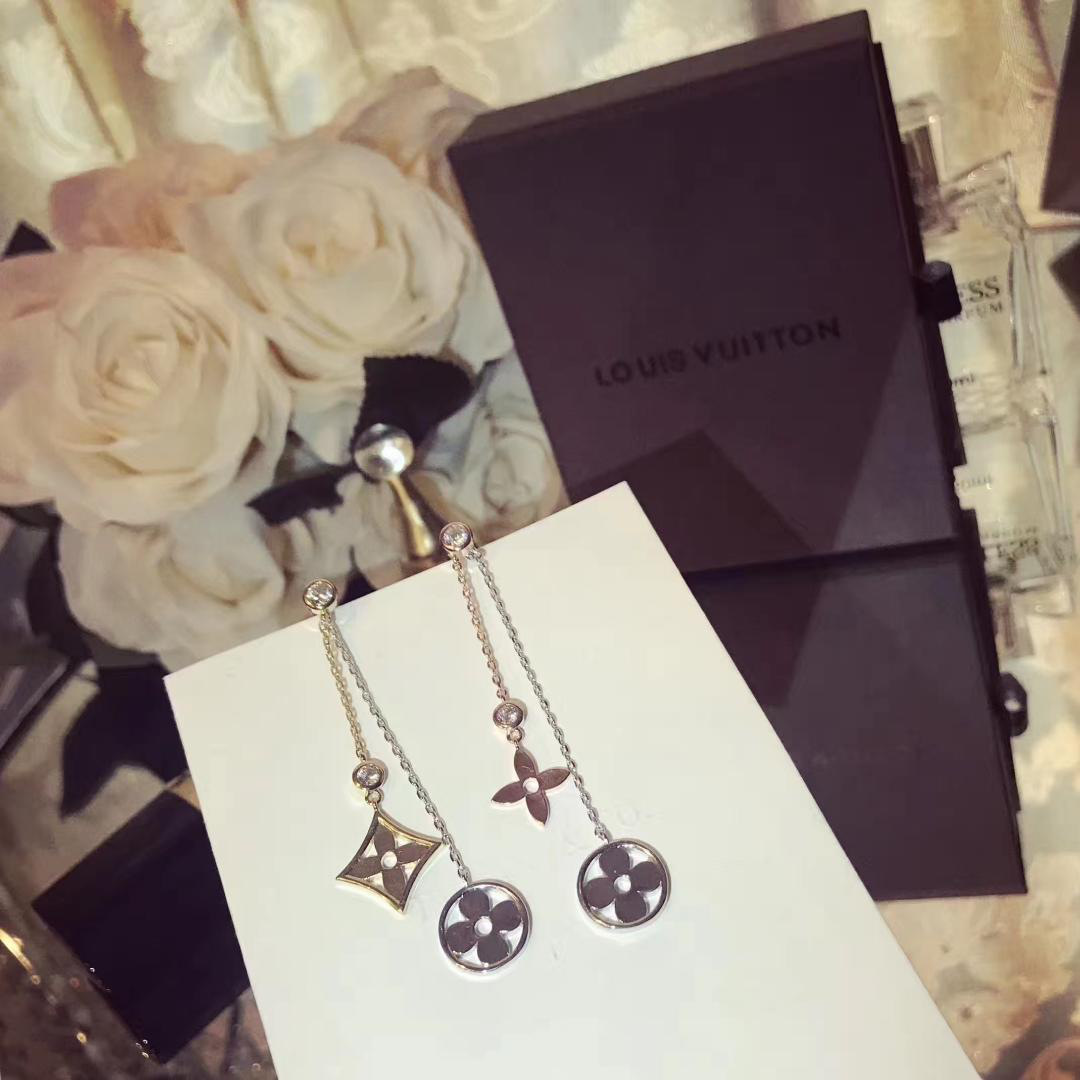 LV tassel stud earrings