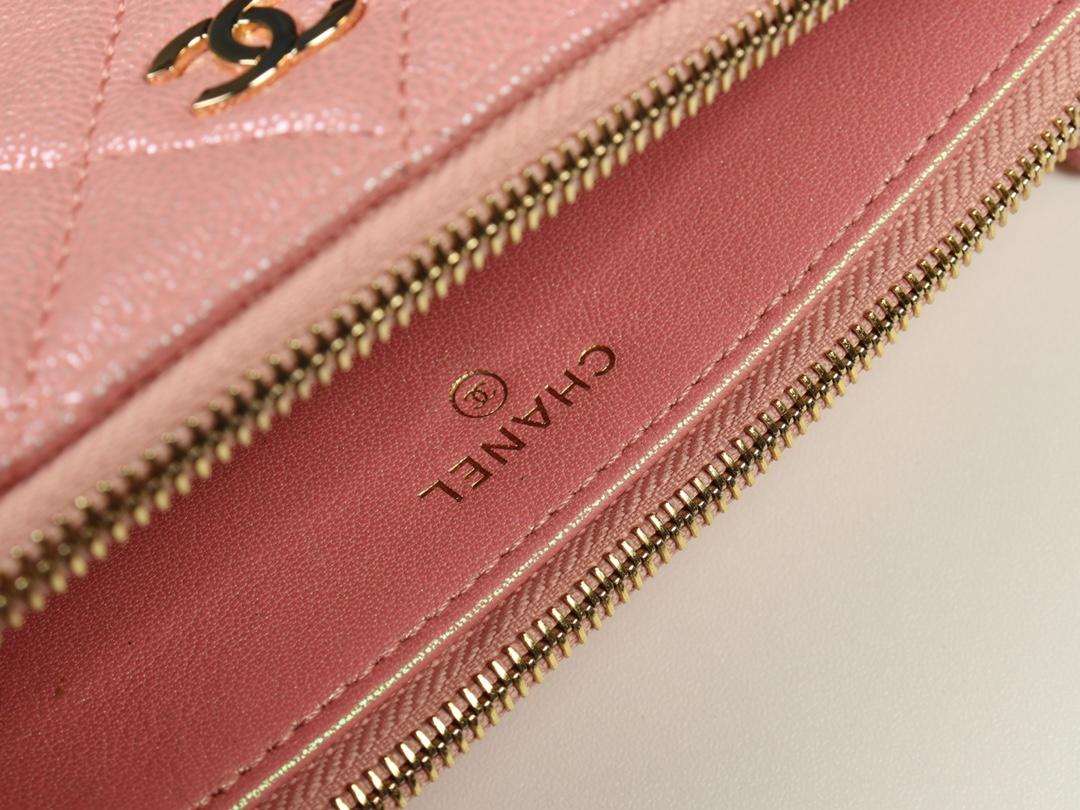 Ch**el 2019 new chain bag pink 10×19×4cm