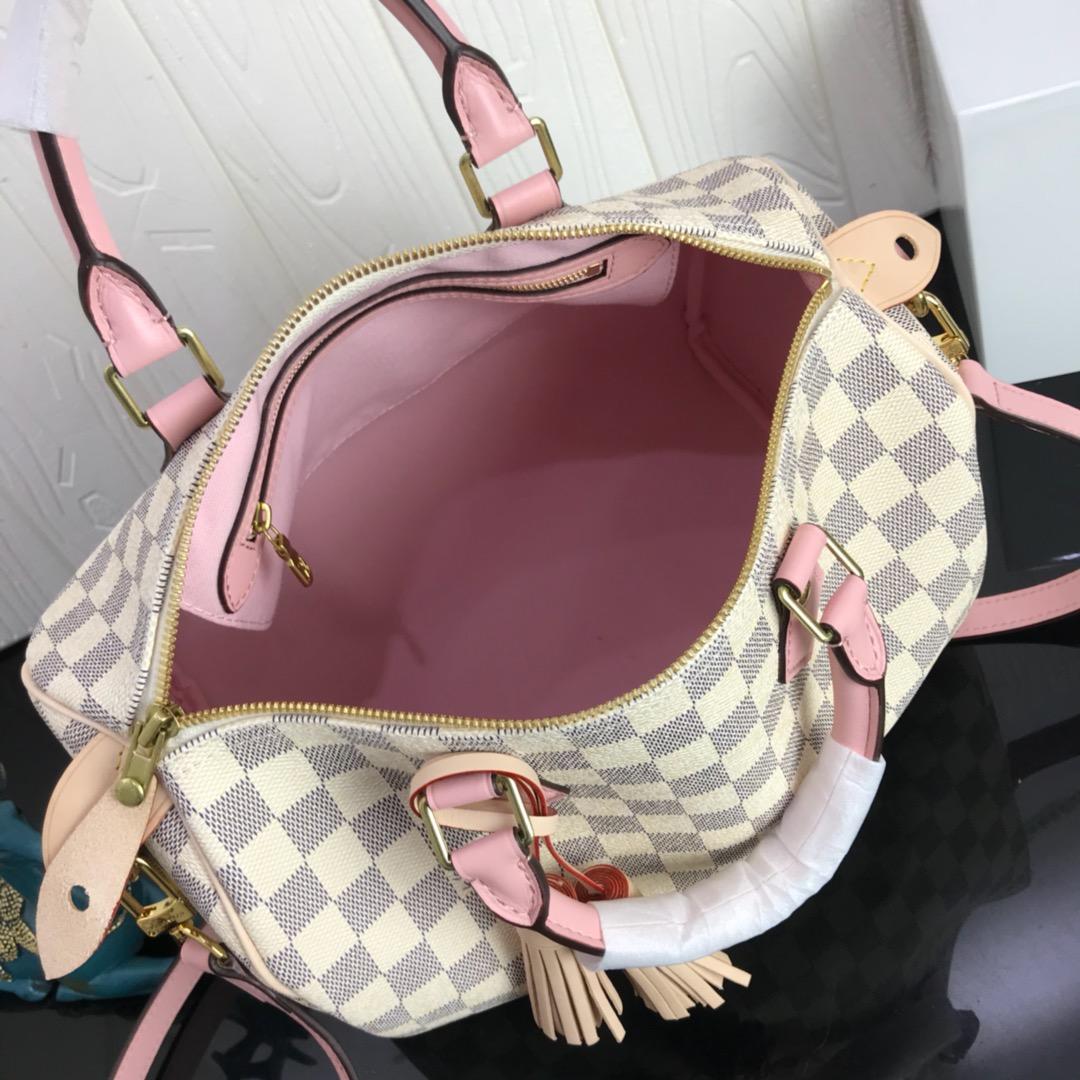 l0vis Vvtt0n speedy bandoulière 30 damier azur canvas 3699_30*21*17
