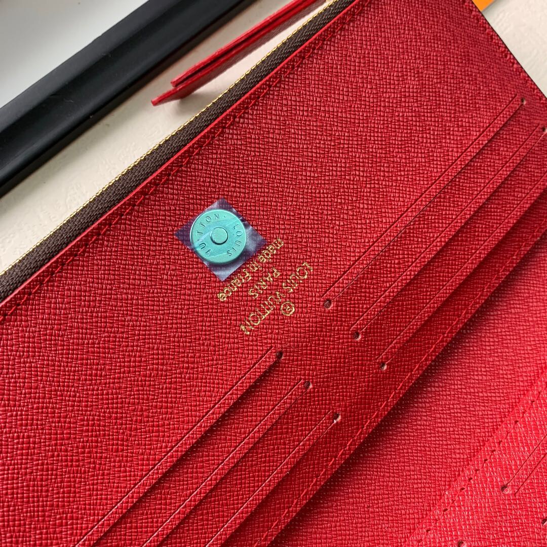 Lv adèle wallet monogram red_21*9*2cm