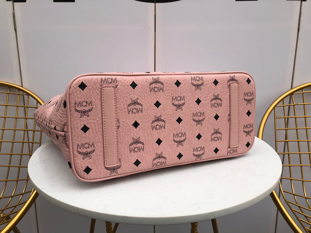 Anya shopper in visetos pink 35cm x 27cm x 13cm