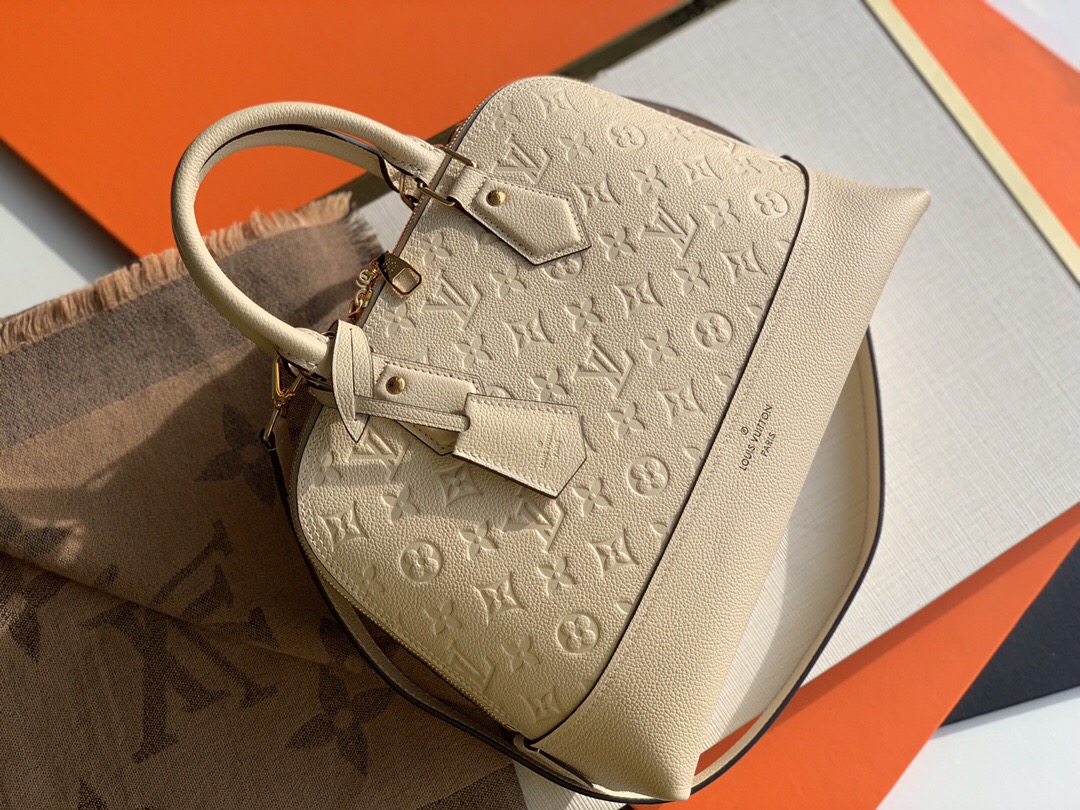 Lv alma PM relief full leather embossed m44832 large white_32CM