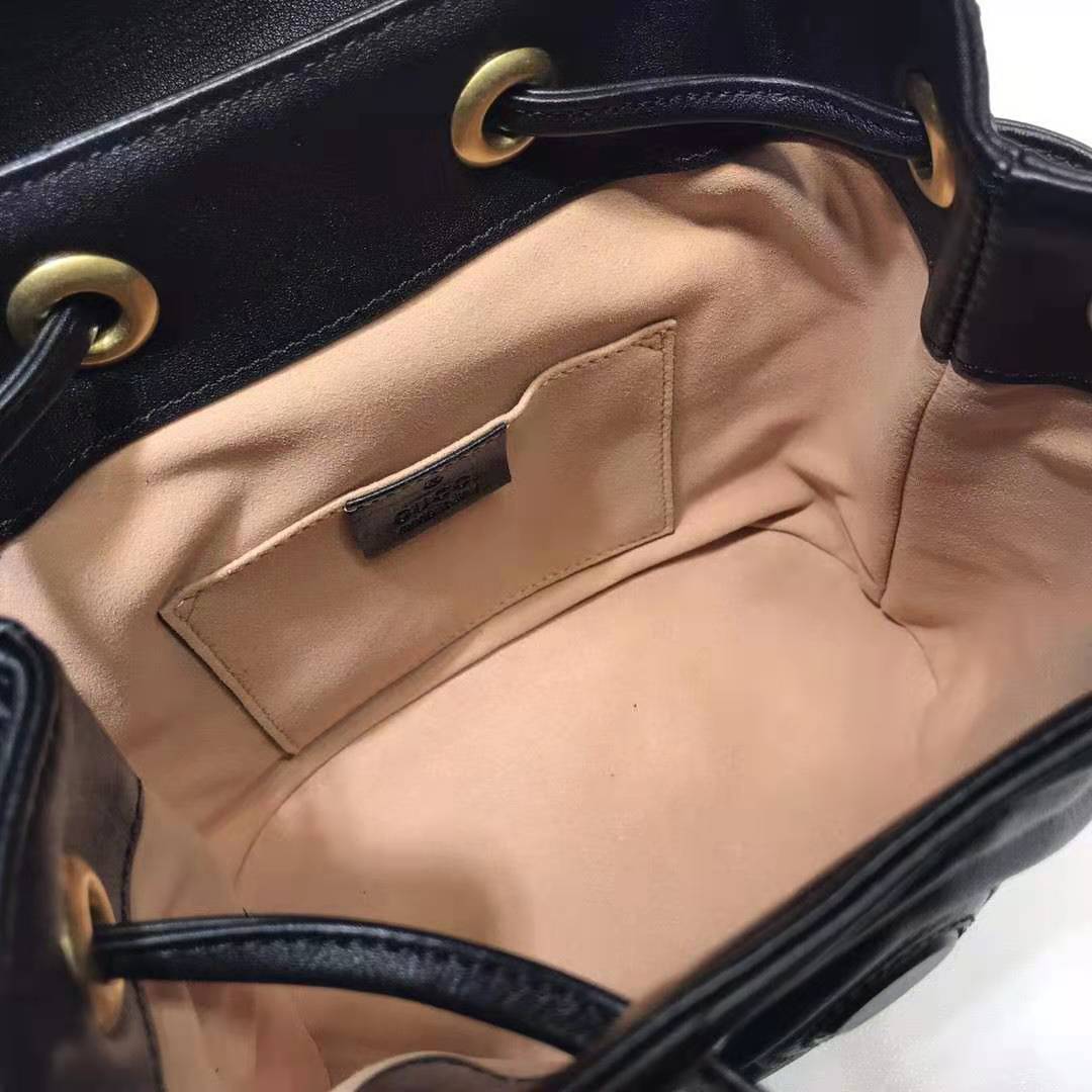 Gvc*1 backpack black with gold hardware  19*18.5*10cm