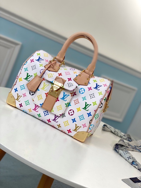 l0vis Vvtt0n speedy multicolore coated canvas satchel m92643 30.0 x 21.0 x 18.0 cm
