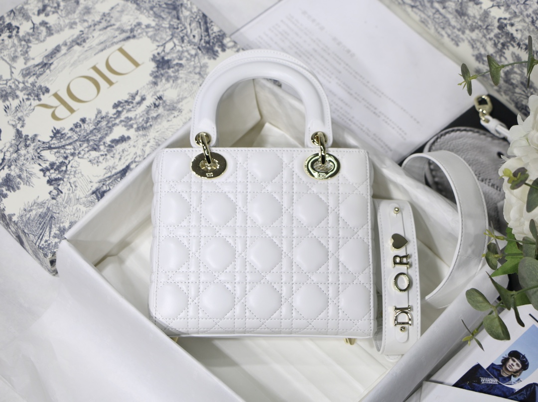D10r lady my abcD10r bag latte cannage lambskin m0538 20cm