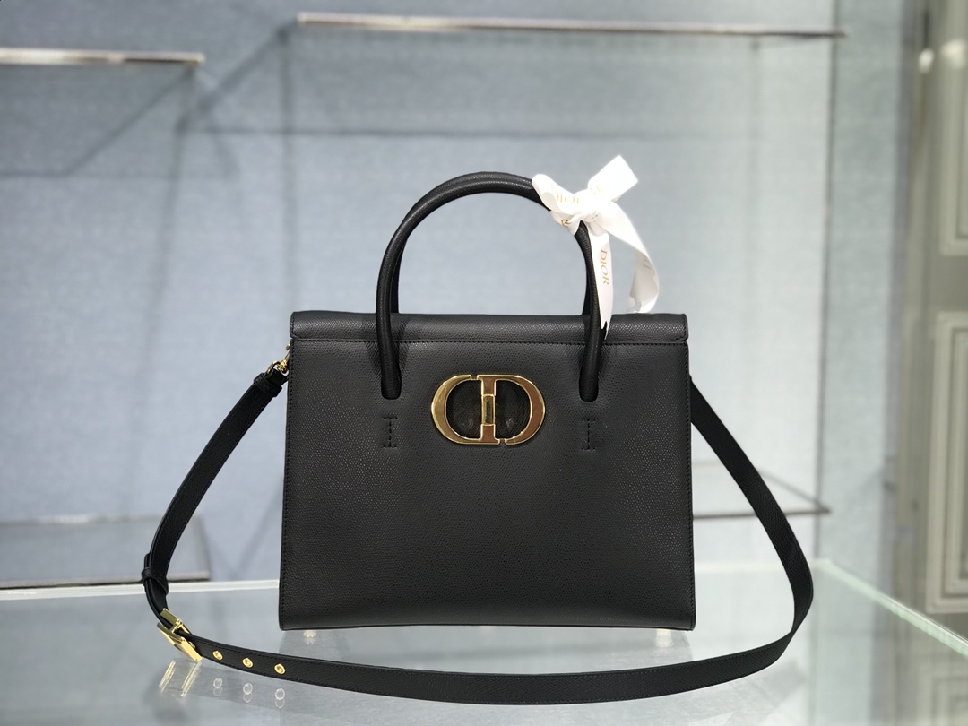 D10r medium st honorÉ tote black grained calfskin m9321umba  25 cm x 19 cm x 12 cm