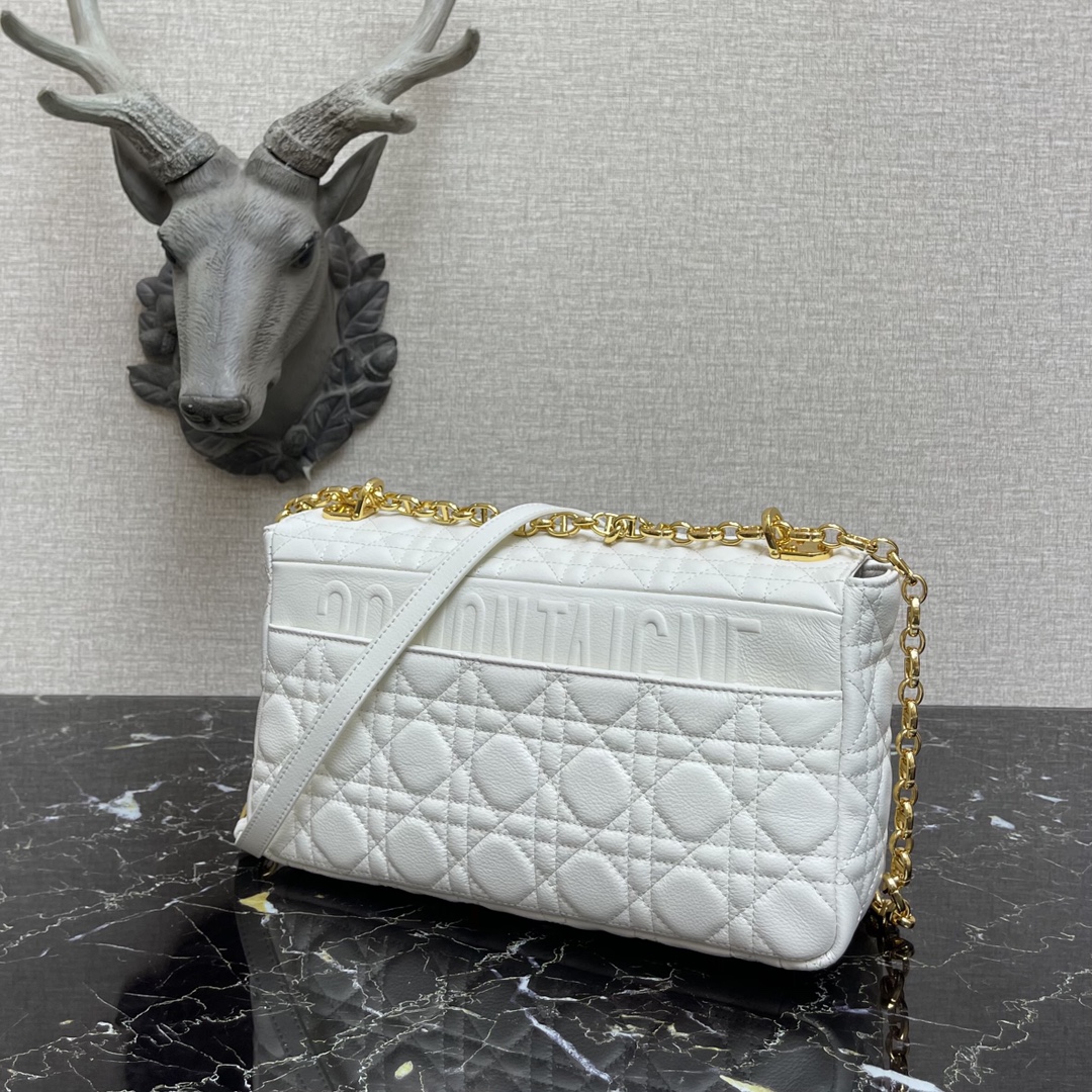 d10r large caro bag ivory S*pple cannage calfskin m9243uwhc 28 × 17 × 9 cm