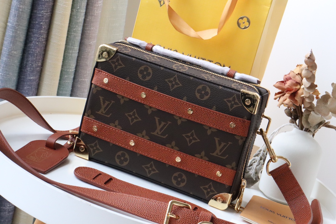 l0vis Vvtt0n lvxnba handle trunk bag brown m45785 21.5 x 15 x 7 cm