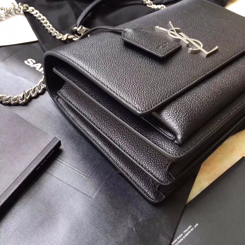 Y51 sunset medium in smooth leather black 442906 22 x 16 x 8 cm