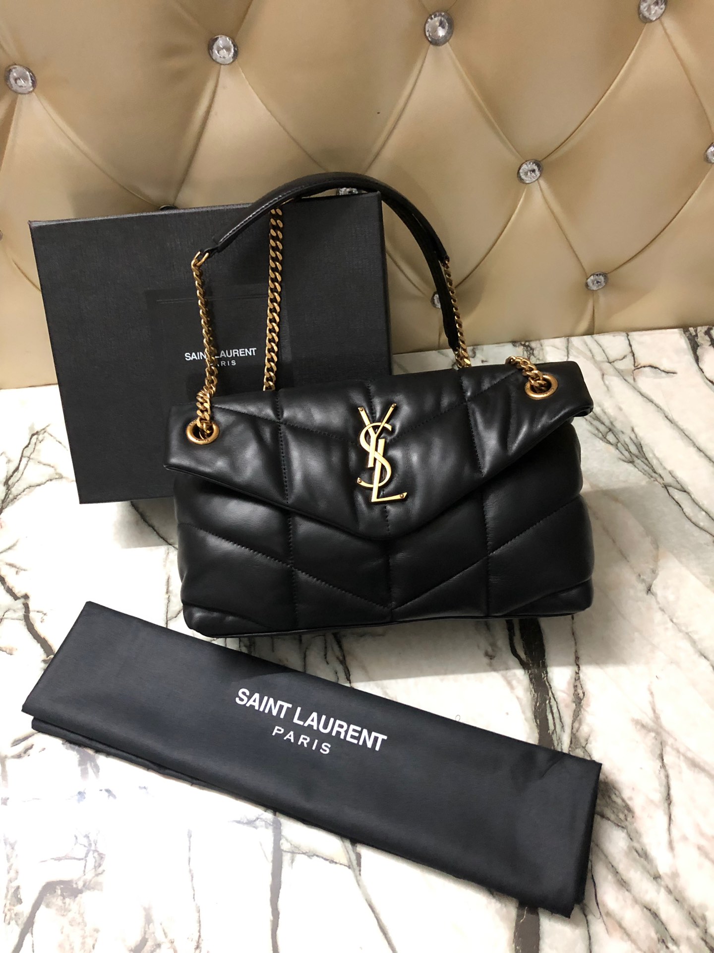 Y51 puffer small bag in quilted lambskin black 5774761 29 x 17 x 11 cm