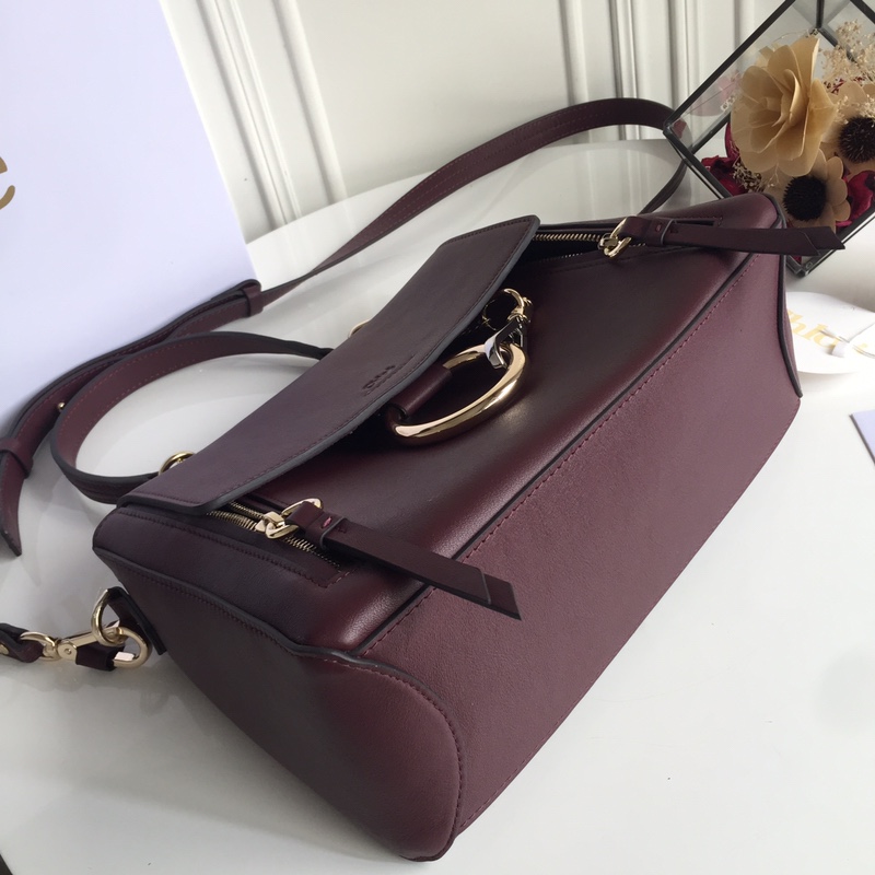 CHLOÉ MEDIUM FAYE DAY BAG Carbon Brown CHC17WS321HGJ27V 32.5 x 25 x 13 cm