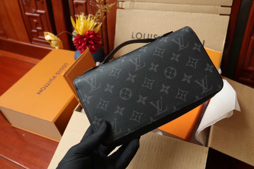 l0vis Vvtt0n zippy xl wallet monogram eclipse canvas black m61698 23 x 15 x 4 cm