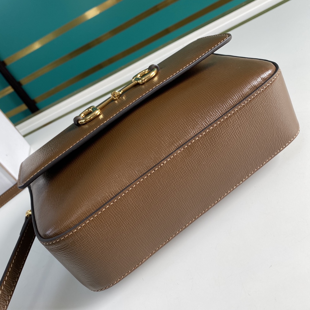 Gvc*1 horsebit 1955 small shoulder bag white leather ‎645454 22.5 x 17 x 6.5 cm