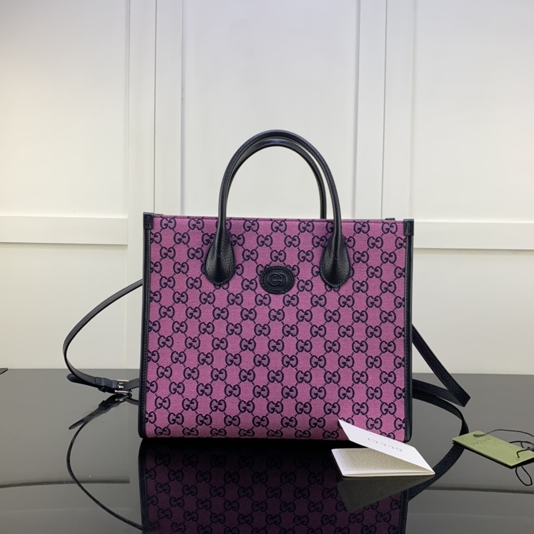 Gvc*1 gg small tote bag fuchisa svp*me canvas 659983 31 x 26.5 x 14 cm