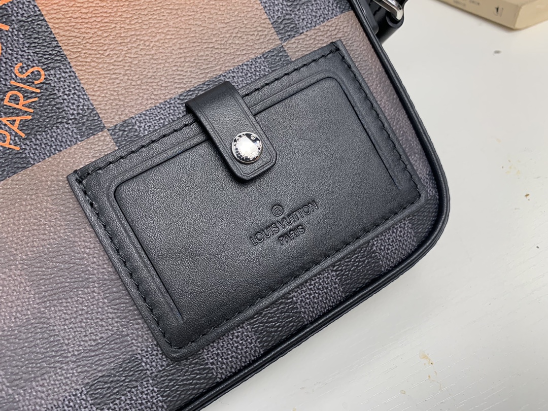 l0vis Vvtt0n alpha messenger damier graphite canvas orange n40421 26 x 17 x 5 cm