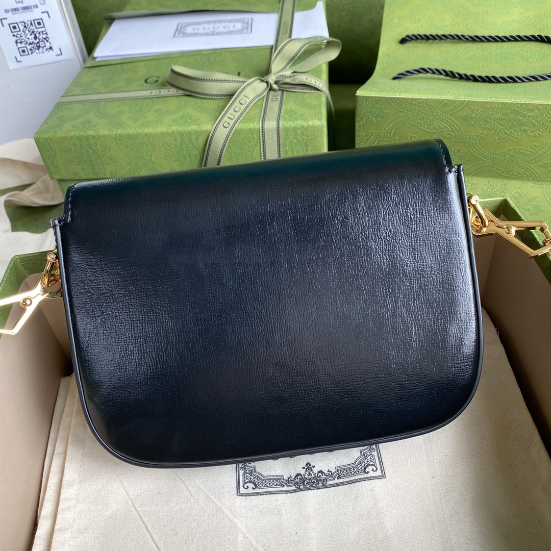 Gvc*1 mini horsebit 1955 bag leather black 658574 20.5 x 14 x 5 cm