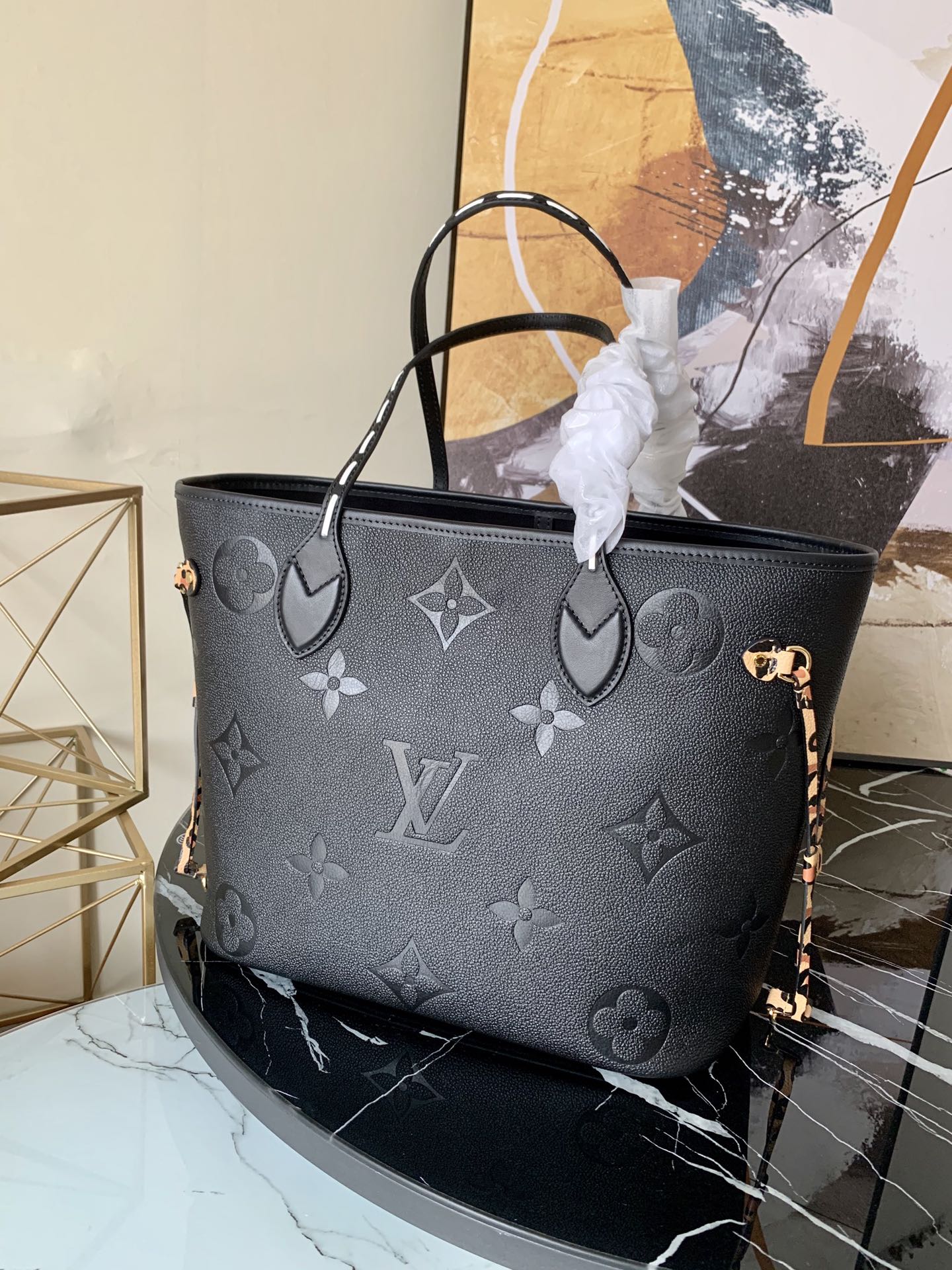 l0vis Vvtt0n neverfull mm monogram empreinte leather black m45856 32cm