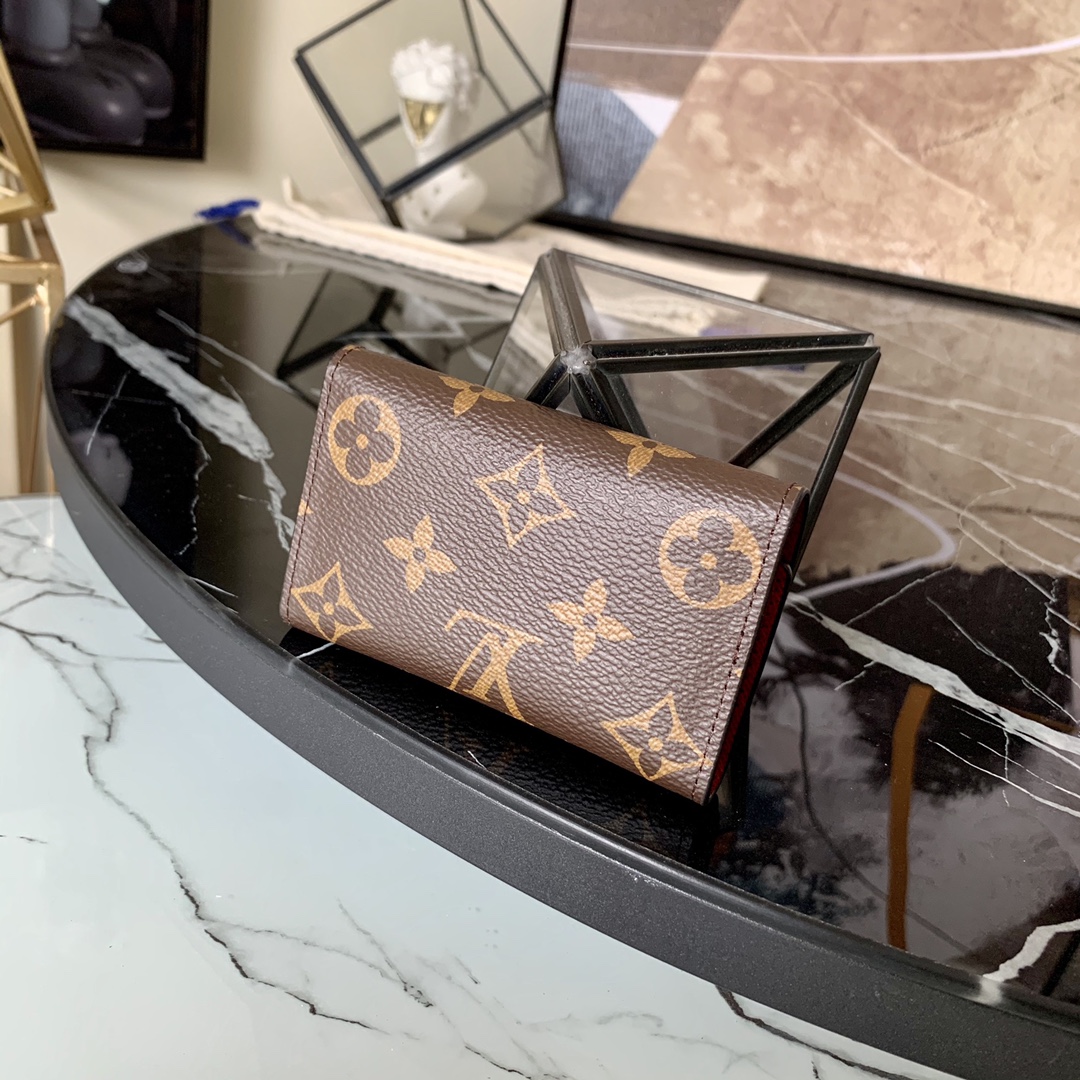 l0vis Vvtt0n 6 key holder monogram canvas fuchisa m60701 10 x 7 cm