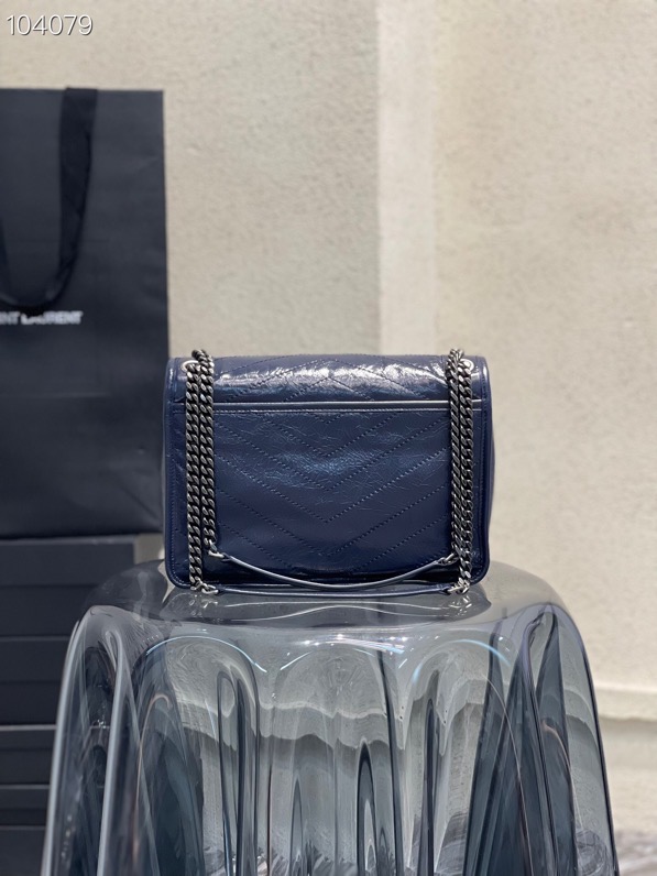 Y51 niki medium crinkled vintage leather dark blue 4988940 28 x 20 x 8 cm