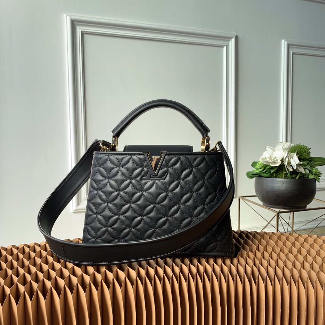 l0vis Vvtt0n capucines bb monogram flower black m55366 27 x 18 x 9 cm