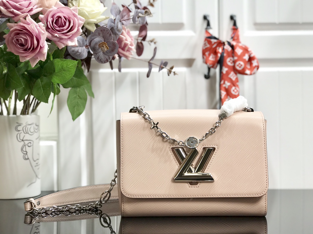 l0vis Vvtt0n twist mm epi cowhide leather light pink m55411 23 x 17 x 9.5 cm