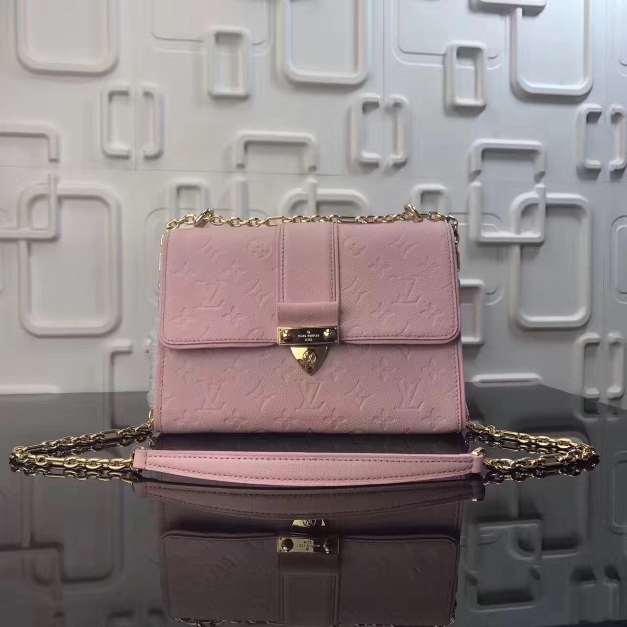 l0vis Vvtt0n saint sulpice bag monogram empreinte leather pink m43393 25 x 16.5 x 9 cm