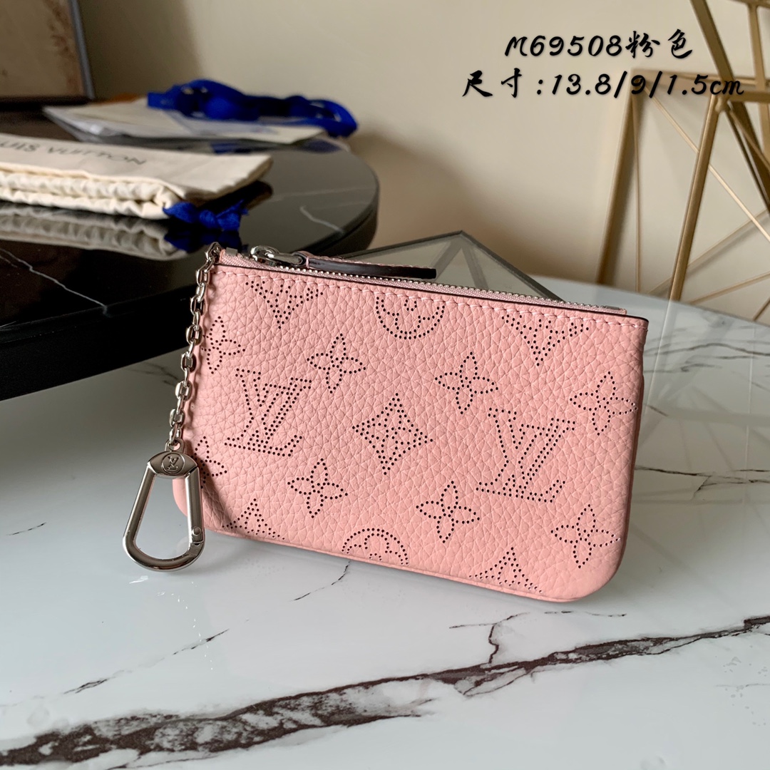 l0vis Vvtt0n key pouch mahina leather monogram pattern magnolia m69508 13.8 x 9 x 1.5 cm