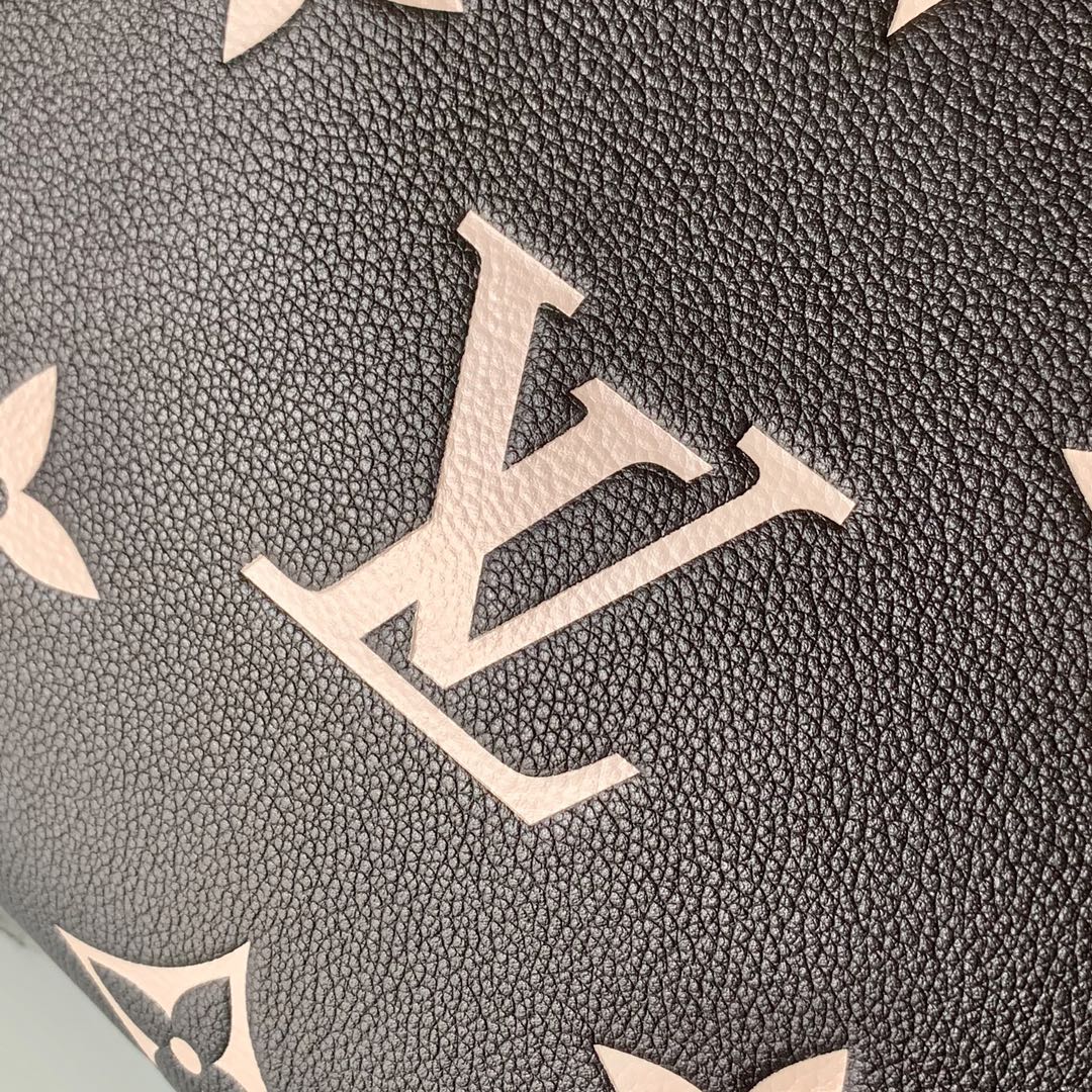 l0vis Vvtt0n grand palais biocolor monogram empreinte pattern black and beige m45842 34 x 24 x 15 cm