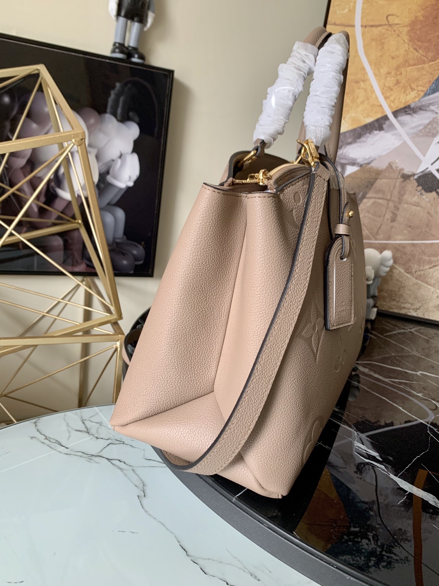 l0vis Vvtt0n grand palais monogram empreinte leather beige m45833 34 x 24 x 15 cm